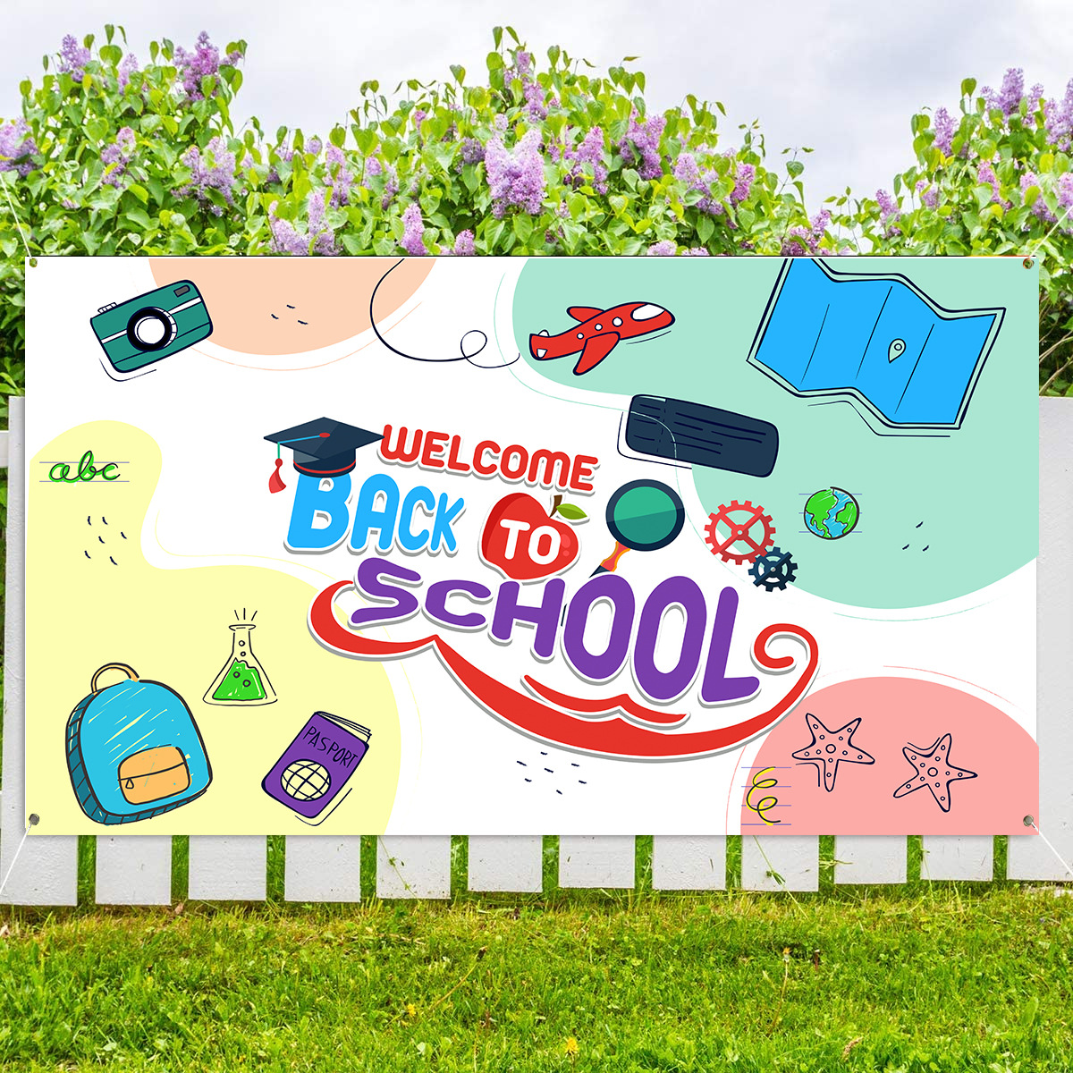 BlissYard Welcome Back To School Banner - Giant 71x43 Inch Hanging Classroom Decoration