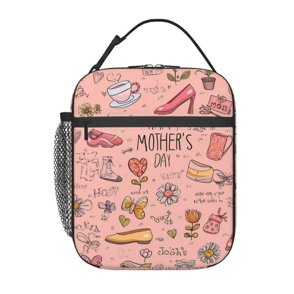 Mother's Day Lunch Bag for Office Women – Stylish Thermal Insulated Tote with Shoulder Strap, Lightweight for Work or Travel