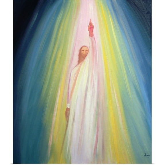 Great BIG Canvas | Rolled Elizabeth Wang Poster Print entitled Jesus Christ points us to God the Father, 1995