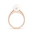 thumbnail image 2 of ANGARA Solitaire Freshwater Cultured Pearl Dome Ring in 14K Rose Gold for Women | June Birthstone, Birthday, Anniversary, Jewelry Gift for Women | Pearl Ring, 2 of 8