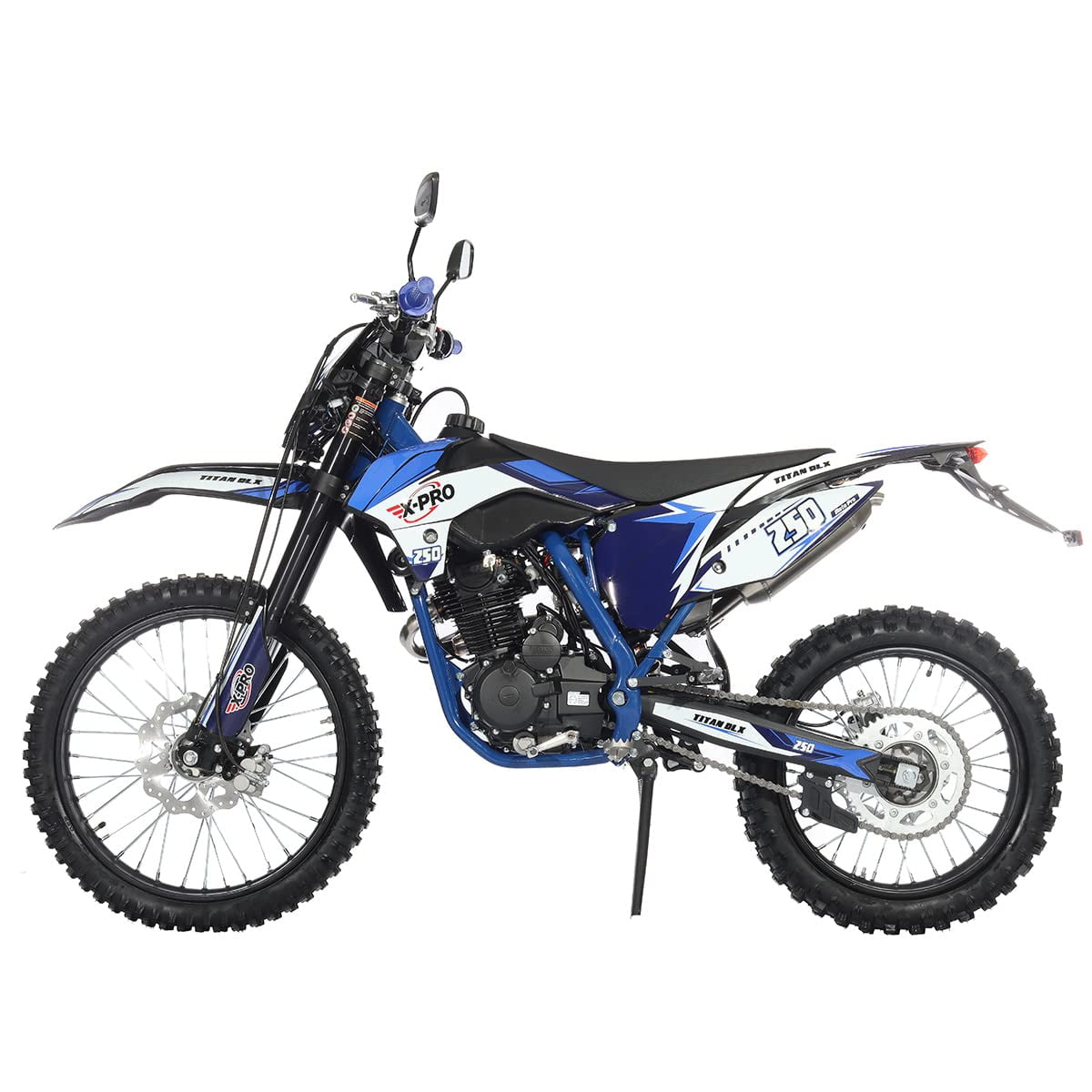 X-Pro Brand New Titan Dlx 250cc Dirt Bike, All Lights and 5 Manual Transmission, Kick/E-Start