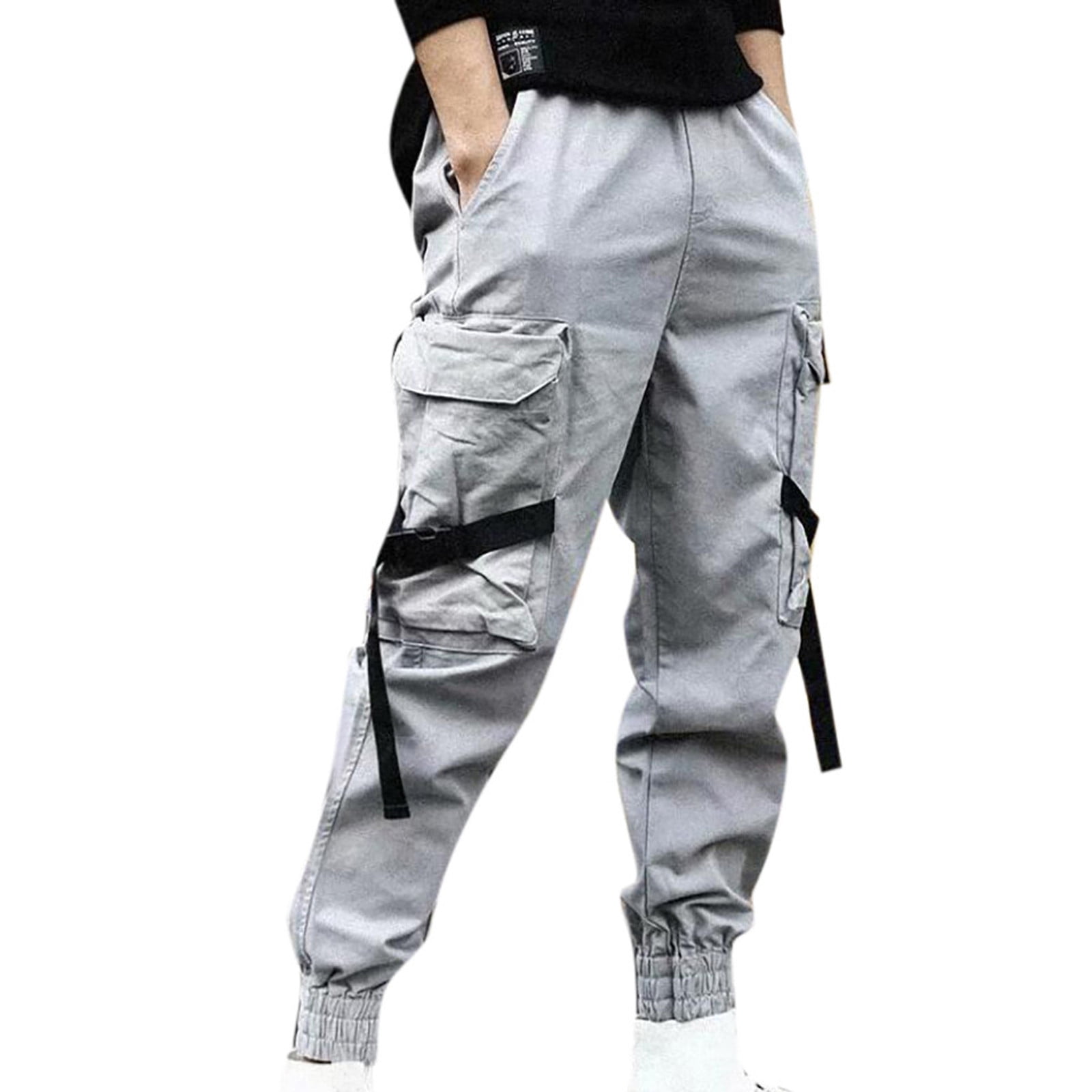 jsaierl Mens Cargo Pants Relaxed Fit Multi Pockets Pants Outdoor Combat ...