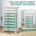 thumbnail image 4 of Carrito de almacenamiento TOOLF con 8 cajones, cajones blancos y verdes, 4 of 9