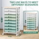 thumbnail image 4 of Carrito de almacenamiento TOOLF con 8 cajones, cajones blancos y verdes, 4 of 9