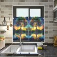 thumbnail image 4 of Yayeee Kitchen Curtains Tier Pair Light Filtering 27"x24" Rod Pocket Short Cafe Window Panel, Tree Pattern, 4 of 7
