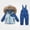 Blue, variant on Girls Snowsuit 2 Piece Set Ski Jacket and Pants, Waterproof Windproof Fleece Lined Faux Fur Hooded Winter Outfit for Kids Purple Size 7