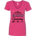 thumbnail image 3 of Inktastic Blessed Grammy Women's V-Neck T-Shirt, 3 of 5