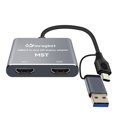 thumbnail image 1 of Adaptador USB a doble HDMI WinRaybot USB 3.0 1080p@60Hz, 1 of 8