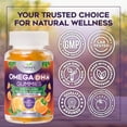 thumbnail image 4 of Omega 3 Fish Oil Gummies - Triple Strength Omega3 Gummy - DHA & EPA Fatty Acids for Heart Health, Joint & Brain Support, Nature's High Absorption Omega Fish Oil Supplement, Orange Flavor- 120 Gummies, 4 of 9