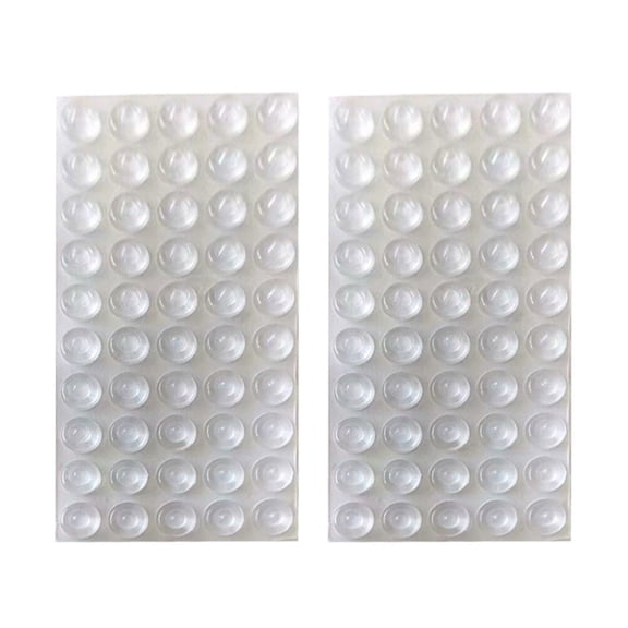 FRCOLOR 100-Pack Self-Adhesive Furniture Bumpers Noise Reduction Pads Cabinet Door Crash Pads Soft Damping Protectors 8.66"X4.33" .97"