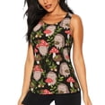 thumbnail image 2 of Uemuo Edgehog and Mushrooms Pattern Workout Tank Tops for Women Breathable Moisture-wicking tank top Sleeveless Running Loose Fit Yoga Tops Active Shirts Sports Gym Exercise, 2 of 9