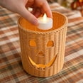 thumbnail image 3 of Yashow Elite Woven Pumpkin Cylinder Decoration 10 inch, Rustic Fall Home Table Centerpiece, Farmhouse Autumn Decor, Halloween Festival Ornament for Mantel Entryway, 3 of 6
