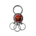 thumbnail image 1 of Logo, sustancia peligrosa Llavero de metal de acero inoxidable Llavero Anillo de cadena Llavero, 1 of 3