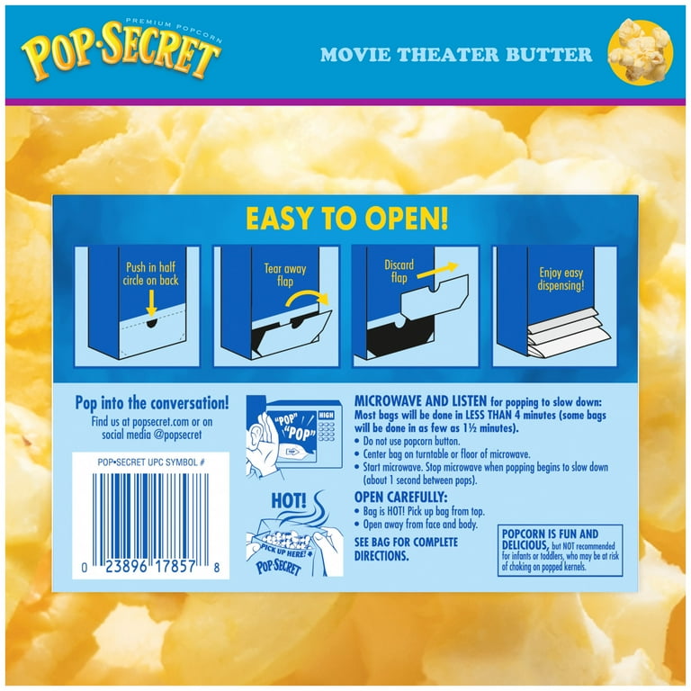Pop Secret Microwave Popcorn, 100 Calorie Homestyle Butter, 51 OFF