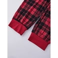 thumbnail image 3 of AceBaby Christmas Family Pajamas Matching Sets Plaid Tree Letter Print Holiday Loungewear Sleepwear PJs, 3 of 10