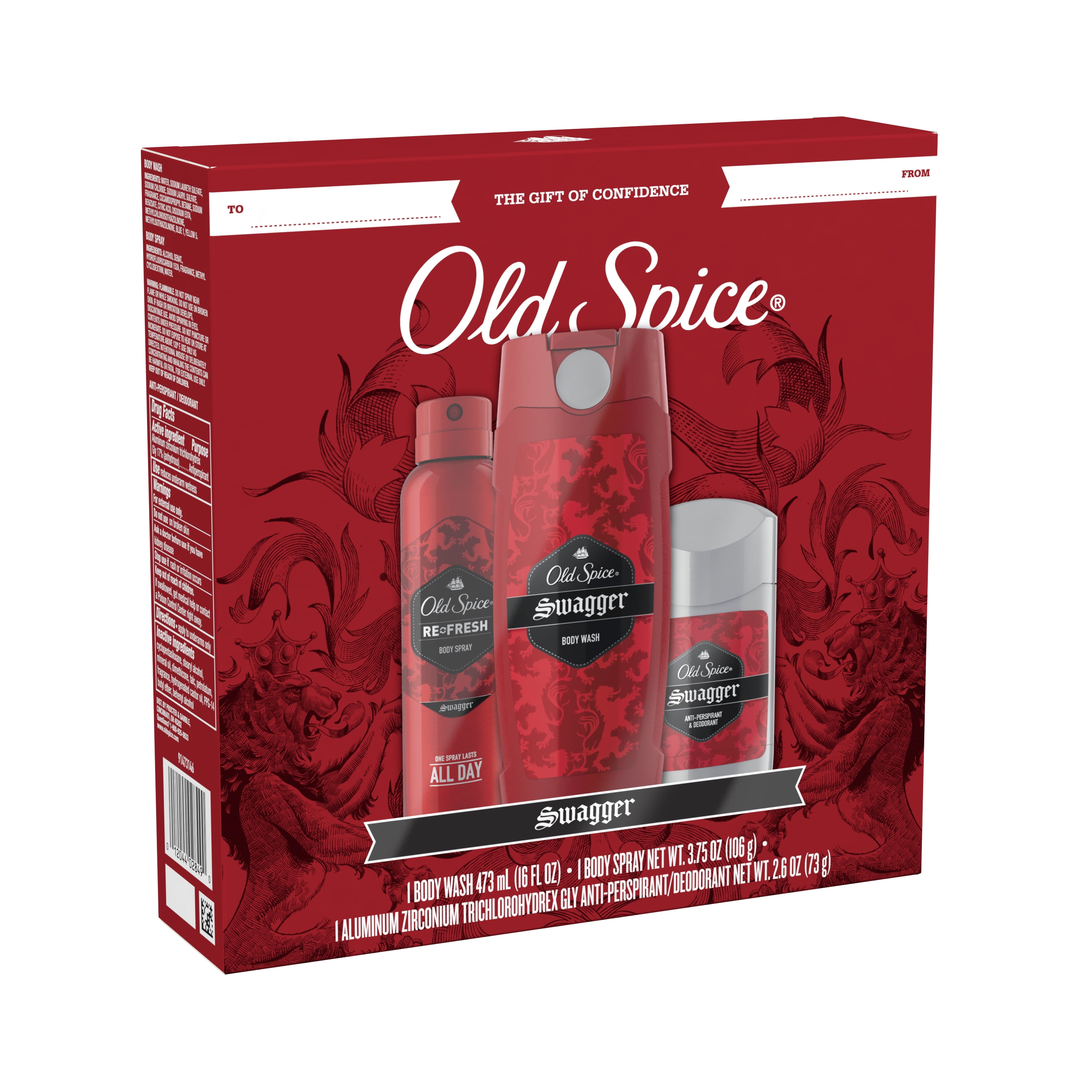 Old Spice Red Zone Swagger Scent Body Spray for Men, 3.75 oz