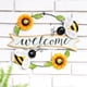 thumbnail image 3 of Decoración de pared de hierro retro de bienvenida con abeja, girasol y escarabajo., 3 of 4
