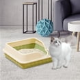 thumbnail image 4 of HUGFEGWE Bac à Litière Semi-Fermé pour Chats d'Intérieur, Vert CA919-76335, 4 of 7