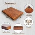 thumbnail image 6 of Luxe Designs | Mango Wood Cutting Board | Butcher Block | Live Edges & Non slip Pads | 16" x 12" with 1.7" Thickness, 6 of 8