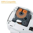 thumbnail image 2 of GREENCYCLE 4PK Compatible for DYMO 18435 12mm 5.5m Black on Orange Vinyl Label Maker Tape, 2 of 7