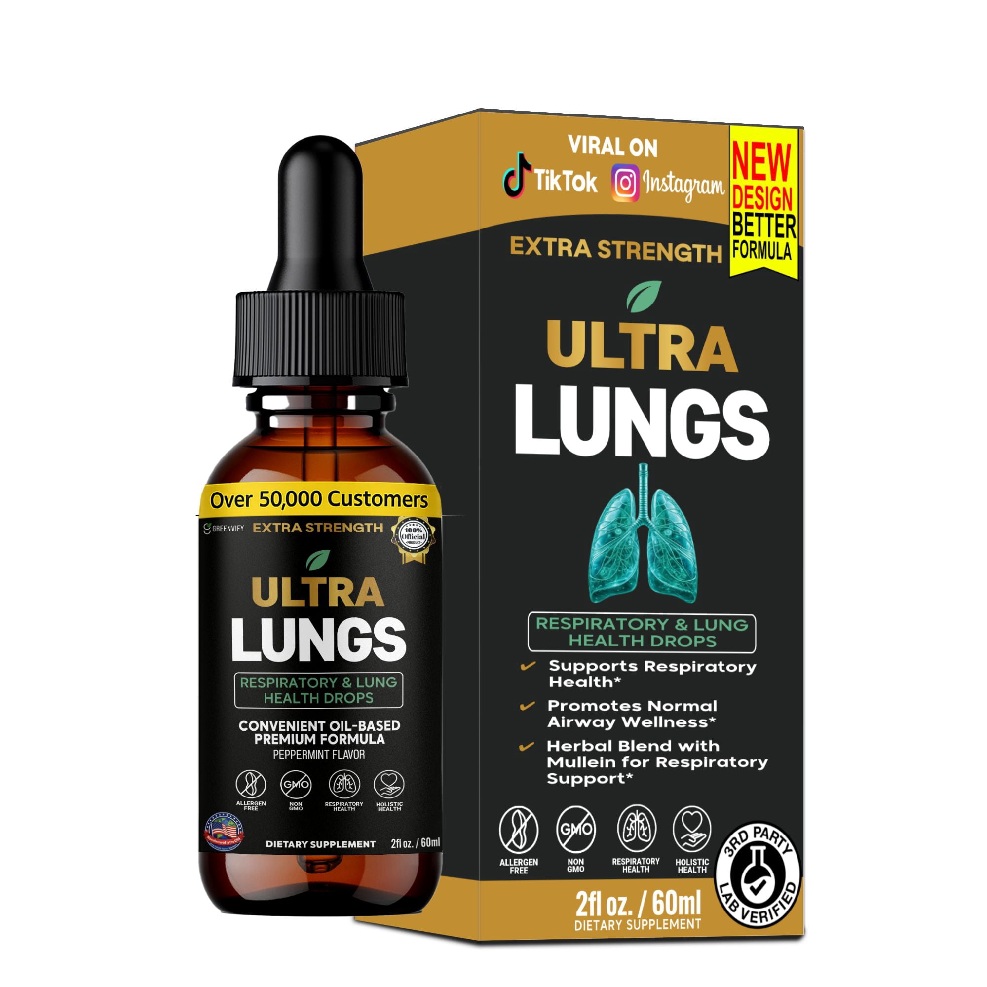 GreenVify Ultra Lungs Respiratory & Lung Health Drops