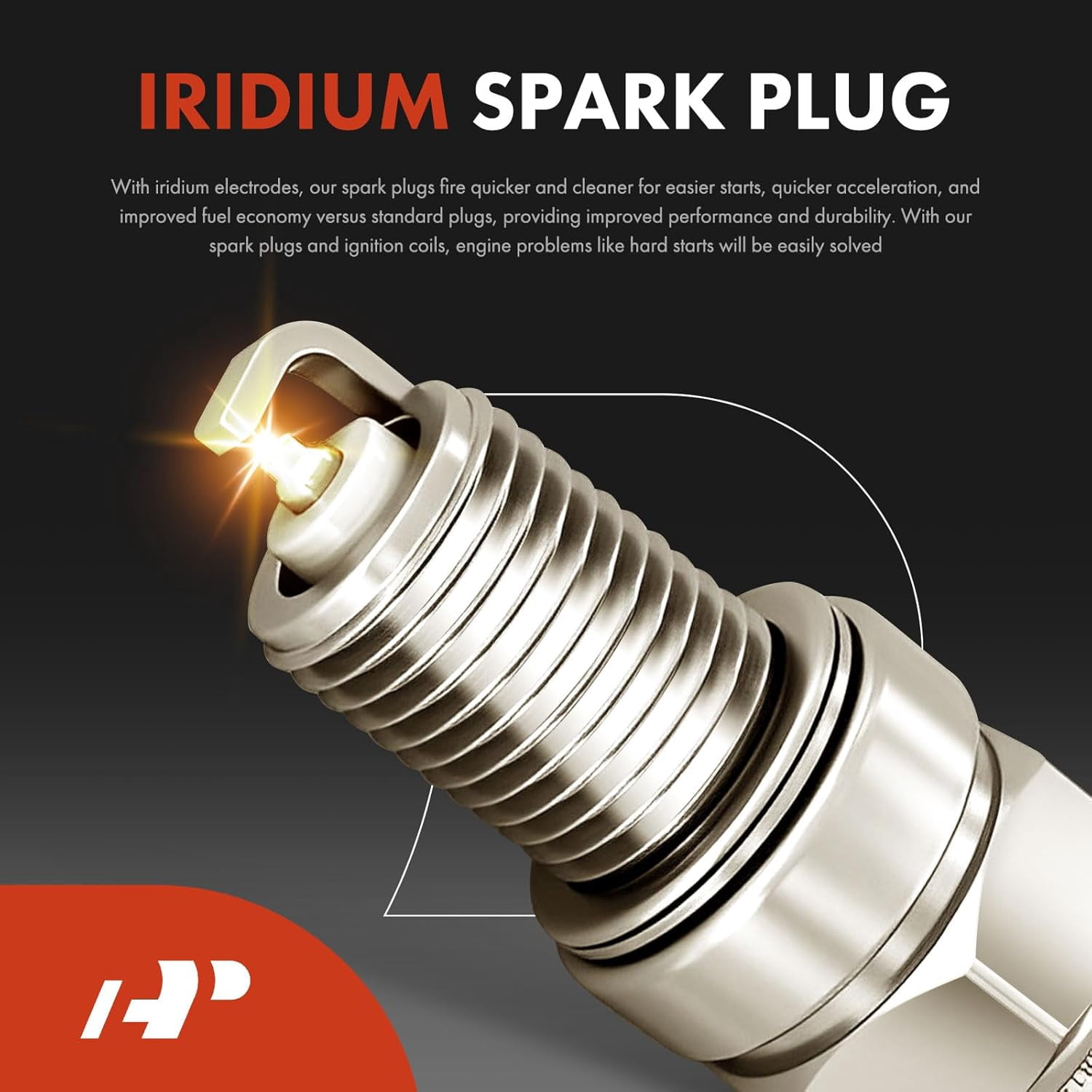 A-Premium (Red) Set of 8 Ignition Coil Pack and Iridium Spark Plugs Compatible with Toyota Camry 2018-2024, RAV4 2019-2023, Corolla 2020-2022 & Lexus ES250 2021-2024, NX250 2022-2023, 1.8L 2.5L