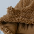 thumbnail image 3 of QUYUON Baby Hooded Fleece Jumpsuit Infant Cute Bear Ear Snowsuit Full Zip up Long Sleeve Playsuits Toddler Girls Boys One-Piece Hoodies Rompers Newborn Warm Onesie Winter Clothes Brown 6-9 Months, 3 of 7