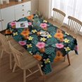 thumbnail image 2 of Pioneer Flower Floral Print Pattern Rectangle Tablecloth 60"x84", Waterproof Polyester Table Cloth, Wipeable Spillproof for Dining Camping Indoor Outdoor, 2 of 5