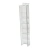 6-Tier Clear Acrylic Brochure Holder for Slatwall or Wire Grid - 23¾”H x4⅜"W x 3"D - Holds 4" x 9" Brochures