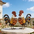 thumbnail image 4 of Iron Rooster Garden Statue Outdoor Yard Decor – Metal Stereoscopic Chicken Ornament for Lawn, Patio, Courtyard or Indoor Farmhouse Decoration, 4 of 7