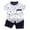 White, variant on EnJoCho 6 Month Jacket Toddler Kids Baby Boys Star Letter Gentleman Shirt Tops Shorts Outfits Set Children Boy Fashion Clothing Sets 12-18 Months