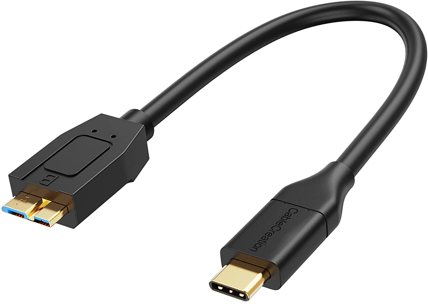 Short Micro B to USB C Hard Cable 1FT, 3.1 Type C to Micro B Cord USB C to External - Walmart.com