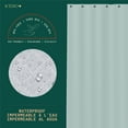 thumbnail image 6 of Acento 8-Gauge 72" x 72" PEVA Shower Liner with Gold Large Metal Grommets and Weighed Magnetic Hem in White, 6 of 7