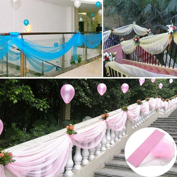 Rollo De Tul Tela De Organza Transparente Por Metro - Ideal Para Cortinas, Velos Y Decoración De Bodas Material Decoración Bodas