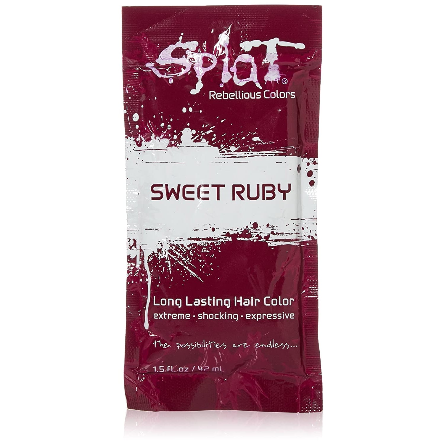 Splat Singles Hair Color Dye Foil Pack, Sweet Ruby, 1.5 Oz.