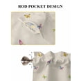 thumbnail image 6 of Vintage Colorful Butterfly Bathroom Window Curtain, Watercolor Butterflies Rustic Light Filtering Coffee Kitchen Curtains, Bedroom Living Room Curtains 2 Panel 84"x45", 6 of 6