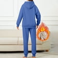 thumbnail image 3 of RYRJJ Women's Two Piece Outfits Fleece Lined Sweatsuit Set Long Sleeve Pullover Hoodies and Sweatpants Workout Athletic Tracksuits Loungewear(Blue,3XL), 3 of 7