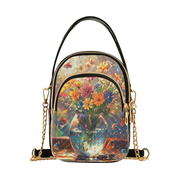 DIXRUYEE Cross Body Fashion Shoulder Waist Purse Bags Colorful Reflections Pocket Handbags