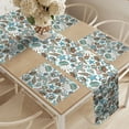 thumbnail image 2 of Ambesonne Medusa Table Runner & Placemats, Crabs Octopus Shells Sea, Placemat 4 pcs + Runner 12"x72", Turquoise Brown, 2 of 2