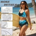 thumbnail image 4 of XYZCANDO Honduras Flag Matching Couple Beach Vacation Swimwear Tummy Control Bikini Men Swim Trunks Summer Beach Set His and Hers Beachwear Hawaiian Bathing Suits for Couples Plus Size Outfits, 4 of 6