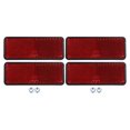 thumbnail image 1 of 4uds M6x1.0 Rojo Rectangular Tornillo Montaje Reflector Advertencia Reflector, 1 of 1