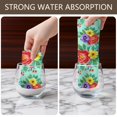thumbnail image 6 of 2 Pcs Pioneer Flower Floral Print Pattern Kitchen Towels, Funny Microfiber Dish Towel Set, 18" X 26" Tea Towels, 6 of 6