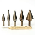 thumbnail image 3 of High Speed Steel Cone Step Drill Bit Set - 5pcs, 3 of 9