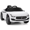 thumbnail image 1 of Costway 12V Maserati Licensed Kids Ride on Car w/ RC Remote Control Led Lights MP3 White, 1 of 8