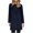 #1 Navy, variant on Luxalzxs Trench Coat for Women 2023 Business Attire Solid Color Long Sleeve Single Breasted Slimming Cardigan Suit Coat Top