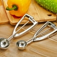 thumbnail image 6 of Aibecy Stainless Steel Ice Cream Spoon Cookie Dessert Food Scoop Scooper Cream Dipper Melon Baller with Trigger Release, 6 of 7