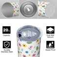 thumbnail image 4 of Pioneer Flower Floral Print Pattern 20oz Skinny Tumbler with Straw & Lid, Double Wall Vacuum Insulated Cup, Leak-Proof, Cup Holder Friendly, Hot 6H Cold 12H, 4 of 6
