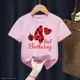 thumbnail image 3 of Camiseta divertida de algodón con mariquita roja y números del 1 al 10 para niños, regalo de cumpleaños, ropa Harajuku para niños y niñas, camiseta de manga corta de verano para bebés, 3 of 5