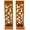 Teak, variant on Flower Succulent Planter Pots Wall Hanging Candle Wall Sconce Holder Vine Carved Wood Wall Art Panel. Set of 2 Color Options Available