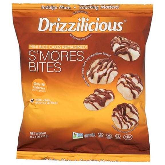 (Pack Of 80) Drizzilicious Rice Crisp Drizzled Smores 0.74 Oz
